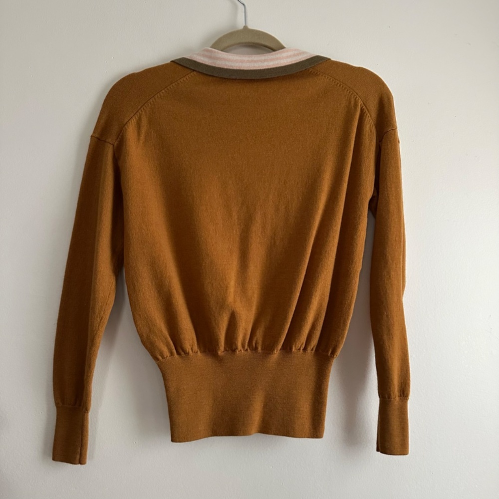 Madewell • Colorblock Polo Sweater in‎ Golden Sunset - Picture 6 of 6